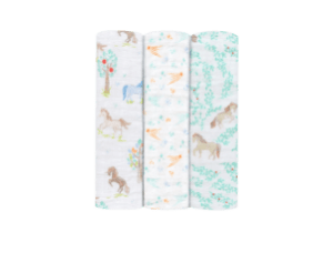 馬柄のおくるみ