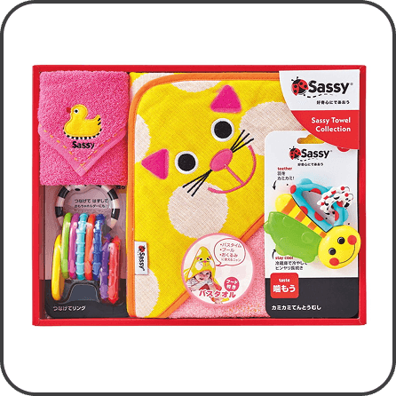 Sassy サッシー・おくるみセット（箱付き）/キャット