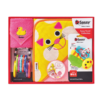 Sassy サッシー・おくるみセット（箱付き）/キャット