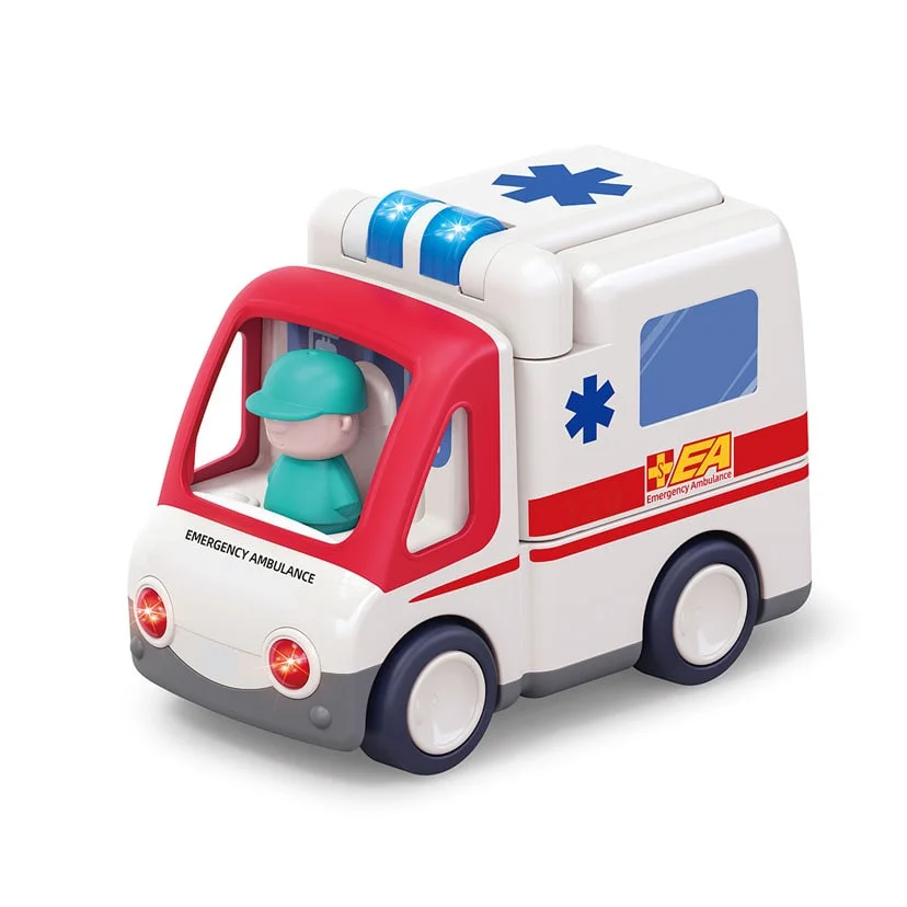 Hola Toys 音がいっぱい！自分で走るきゅうきゅうしゃ