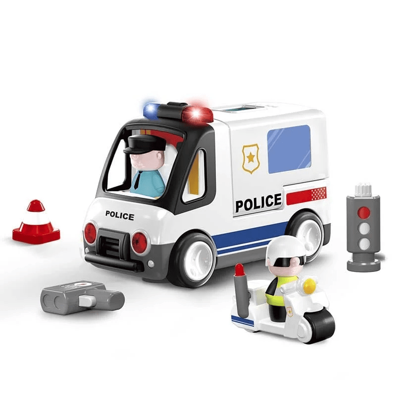 Hola Toys 飛び出す白バイ！自分で走るパトカー