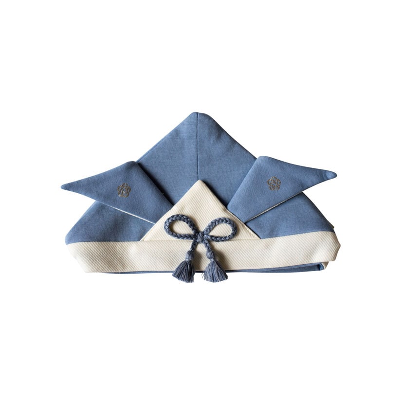 eページ(布兜セット) かぶれる ベビー兜/S/ブルー(ブルー): ベビー服・子供服・アパレル小物