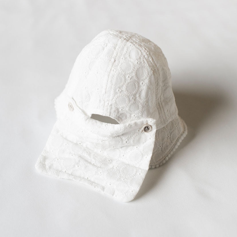 【SALE】リボン　日除け付き　ハット/48/ピンク 【SALE】ピンク 48