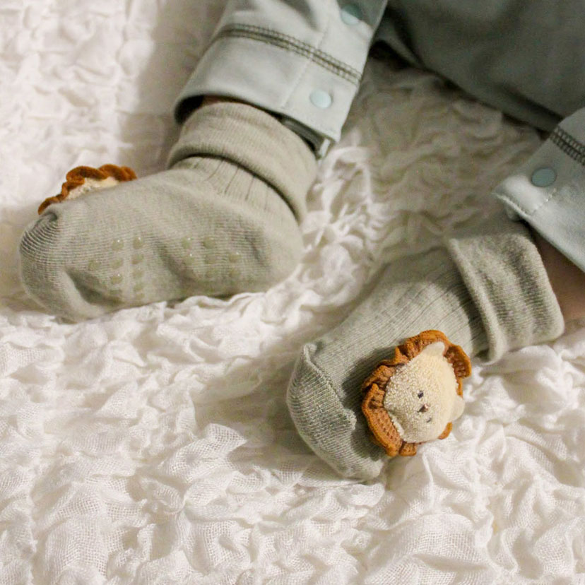 アニマルベビーソックス/F（9-12cm）/ブルー ブルー