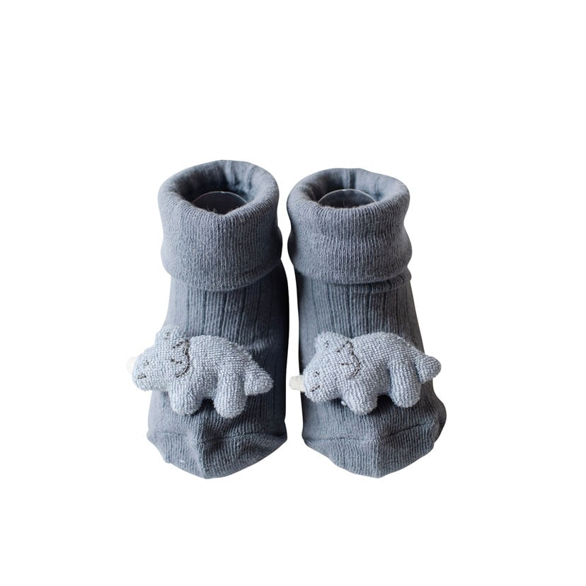 恐竜ベビーソックス/F（9-12cm）/ネイビーブルー ネイビーブルー