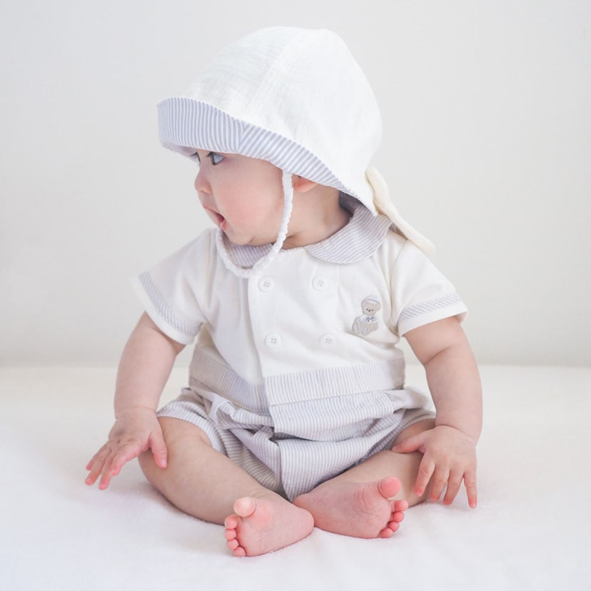 マリンベアロンパース/70/ベージュ ベージュ 70