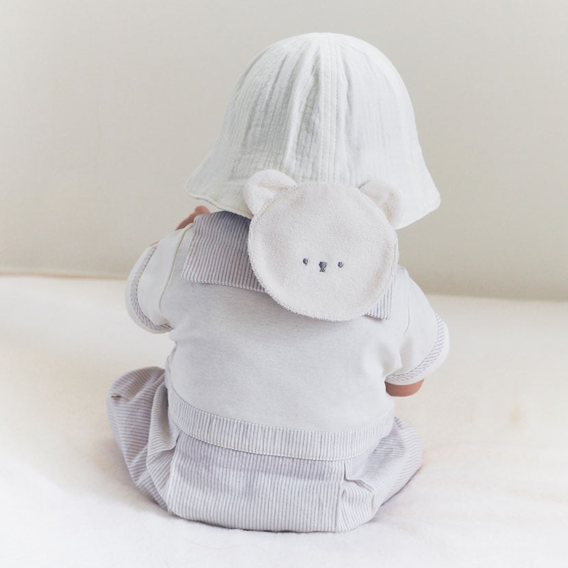 マリンベアロンパース/70/ベージュ ベージュ 70