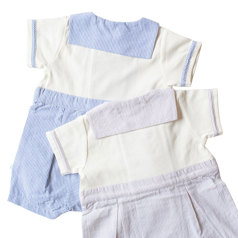 マリンベアロンパース/80/ブルー ブルー 80