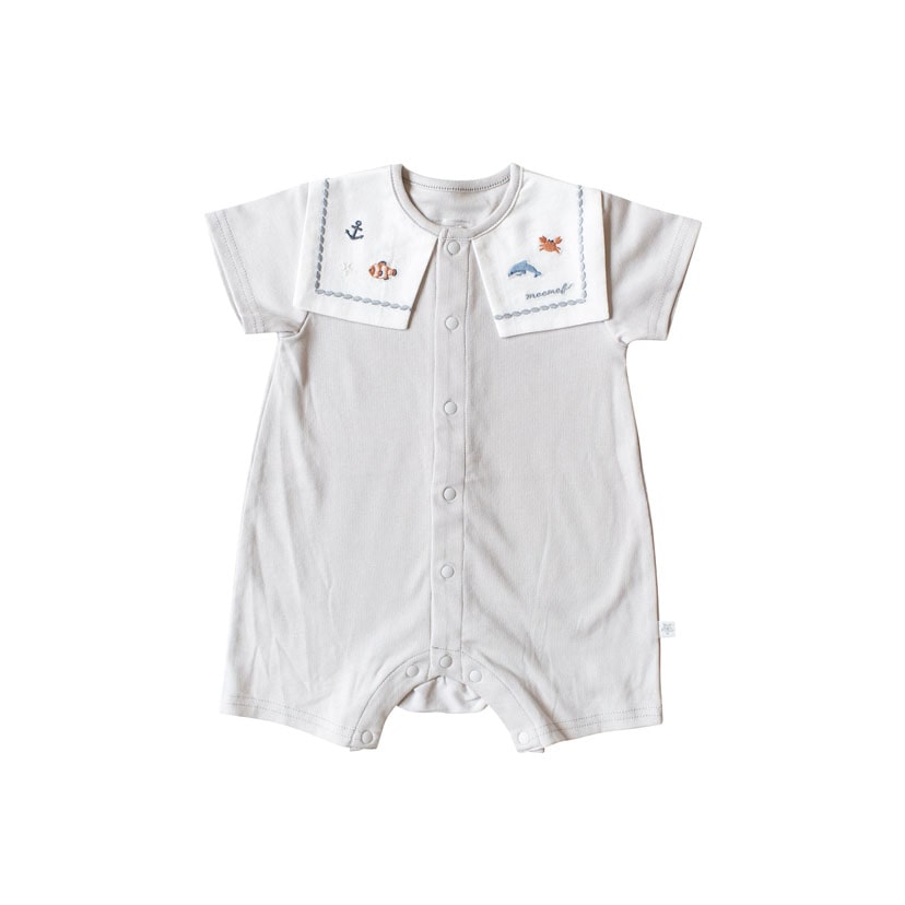 水族館セーラーロンパース/70/ライトグレー ライトグレー 70