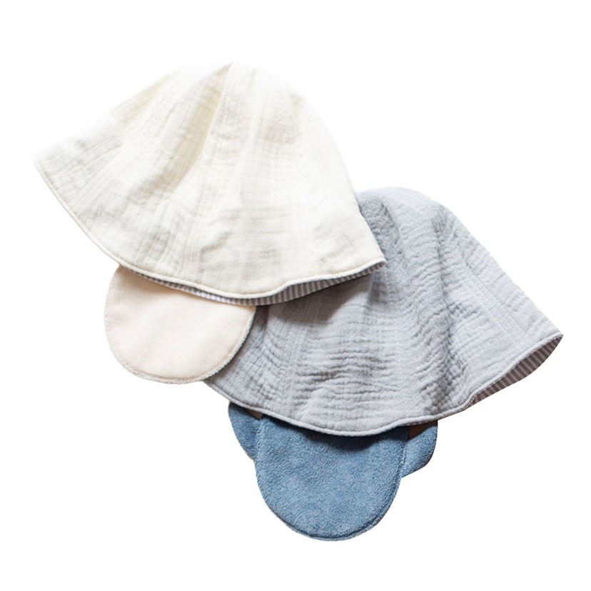 アニマル日除け付きハット/48cm/アイボリー アイボリー 48cm