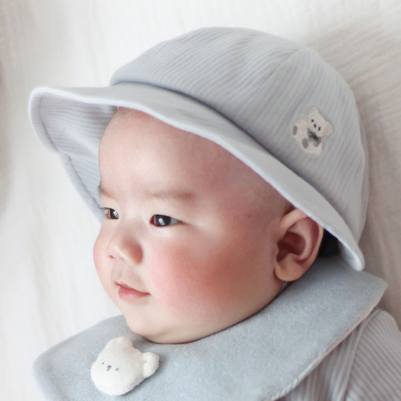 新生児ベビーハット/XS(44-46cm)/サックス サックス XS