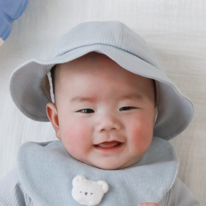 新生児ベビーハット/XS(44-46cm)/サックス サックス XS