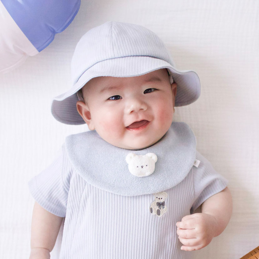 新生児ベビーハット/XS(44-46cm)/サックス サックス XS