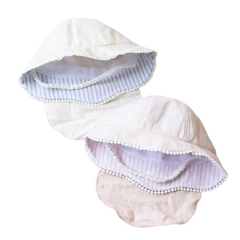 日除けリボンハット/48cm/ピンク ピンク 48cm