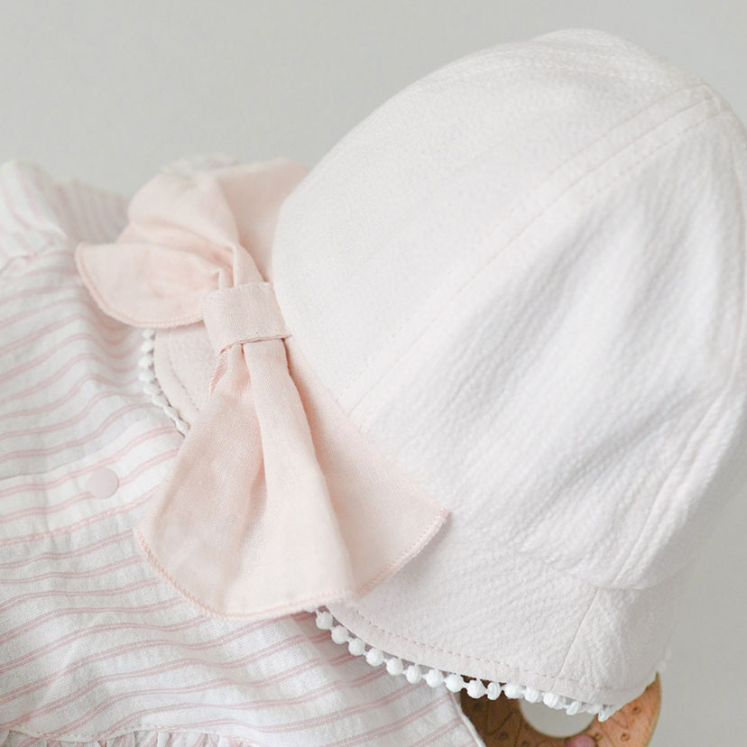 日除けリボンハット/48cm/ピンク ピンク 48cm