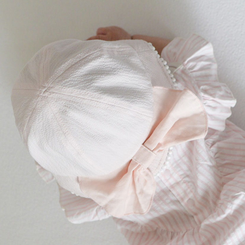 日除けリボンハット/48cm/ピンク ピンク 48cm