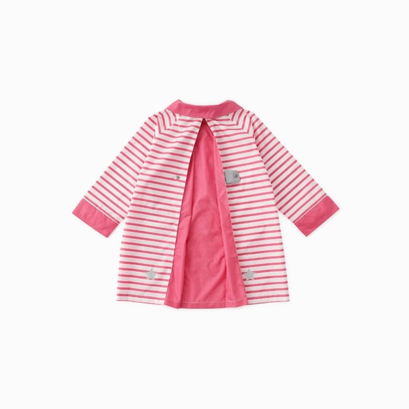 OUTLET】レインコート/ピンクボーダー(130cm ピンクボーダー