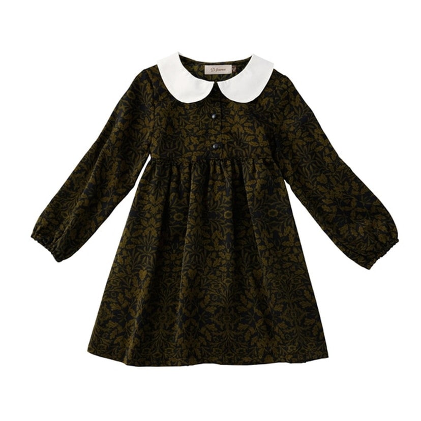 花柄襟付ワンピース ネイビー 80cm ネイビー ベビー服 子供服 アパレル小物 Dadway ダッドウェイオンラインショップ