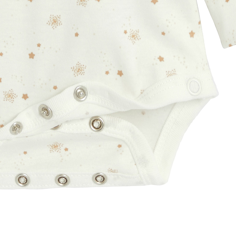 星柄ロンパース 2枚セット/40-60cm/ホワイト ホワイト 40-60cm