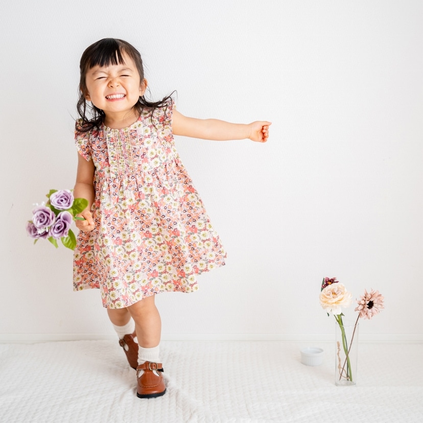 Sale 花柄スモッキングワンピース ピンク花柄 80cm ピンク花柄 ベビー服 子供服 アパレル小物 Dadway ダッドウェイオンラインストア