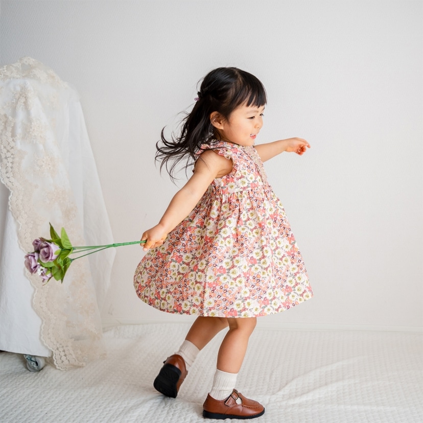 Sale 花柄スモッキングワンピース ピンク花柄 80cm ピンク花柄 ベビー服 子供服 アパレル小物 Dadway ダッドウェイオンラインストア