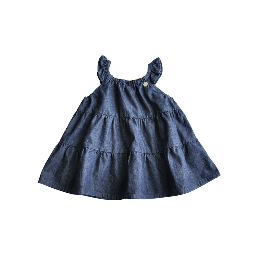 SALE】ティアードジャンパースカート/90/ネイビーデニム(90 【SALE