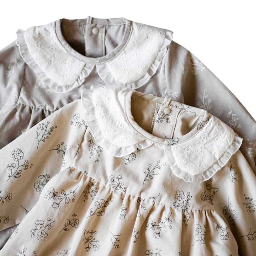 【SALE】おめかし 花柄ロンパース/70/ピンク 【SALE】ピンク 70