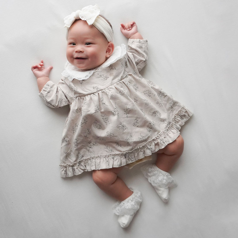 【SALE】おめかし 花柄ロンパース/70/ピンク 【SALE】ピンク 70