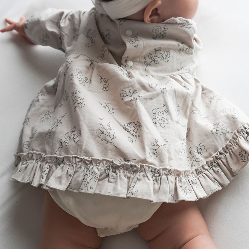 【SALE】おめかし 花柄ロンパース/70/ピンク 【SALE】ピンク 70