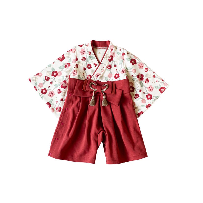 【SALE】レッドうめ柄