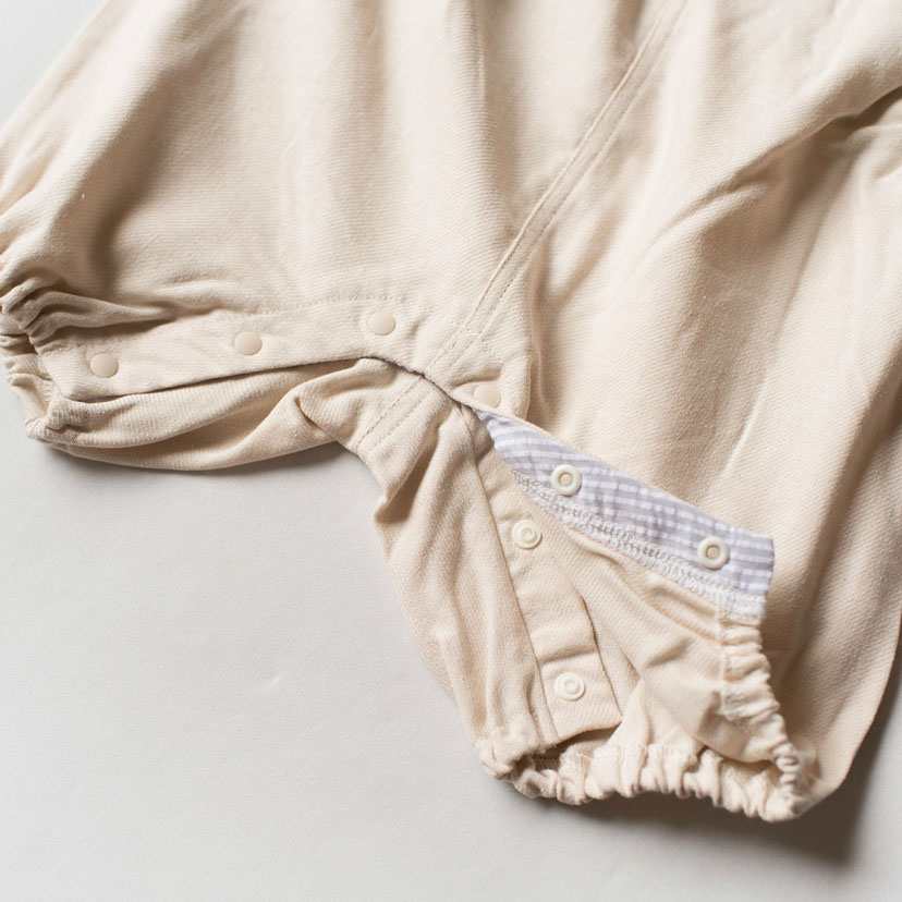 くま耳ぷっくりサロペット/70/ベージュ べージュ 70