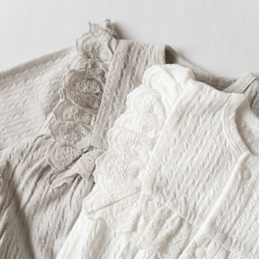 レース2wayオール＋ボンネットセット/F/ホワイト ホワイト