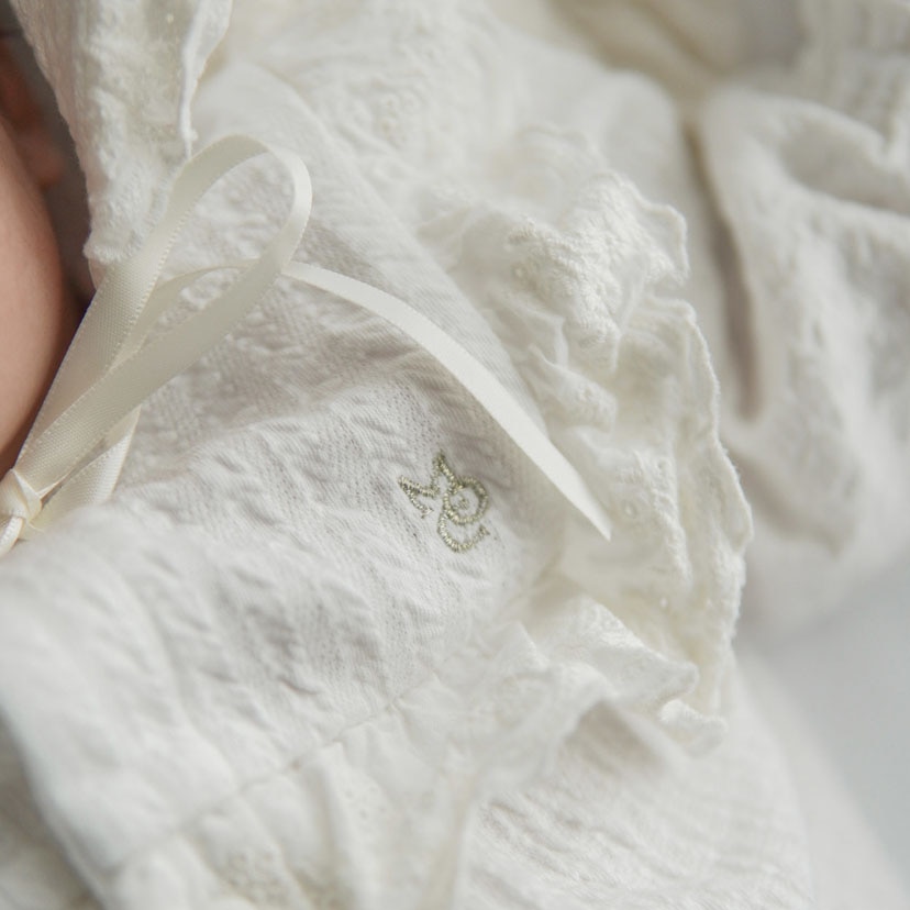 レース2wayオール＋ボンネットセット/F/ホワイト ホワイト