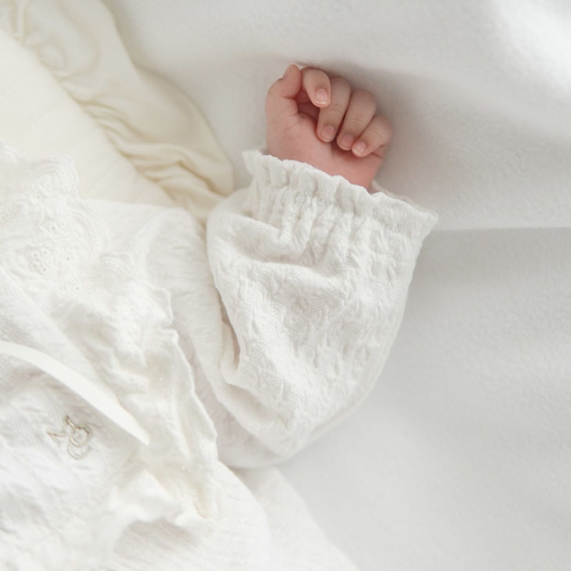 レース2wayオール＋ボンネットセット/F/ホワイト ホワイト