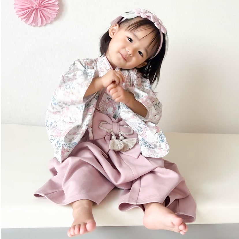 崩れにくい セパレート 袴セット/L（90-100）/ピンク ピンク L