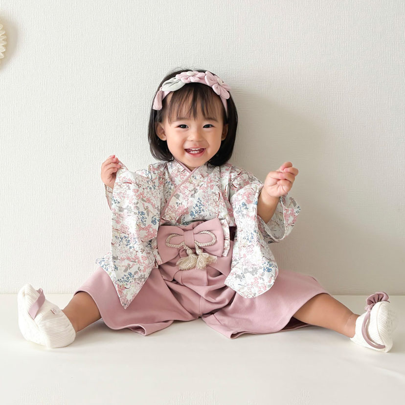 崩れにくい セパレート 袴セット/L（90-100）/ピンク ピンク L