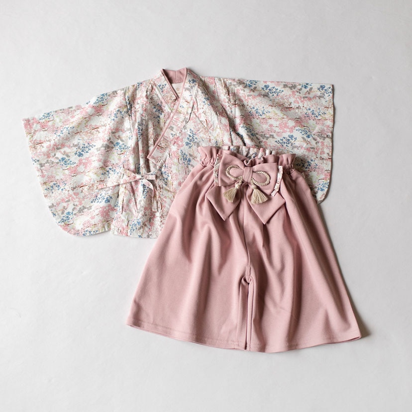 崩れにくい セパレート 袴セット/M（80-90）/ピンク ピンク M