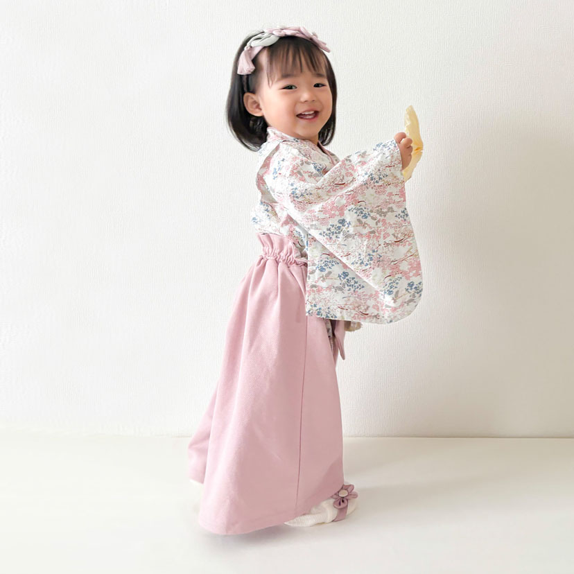 崩れにくい セパレート 袴セット/M（80-90）/ピンク ピンク M