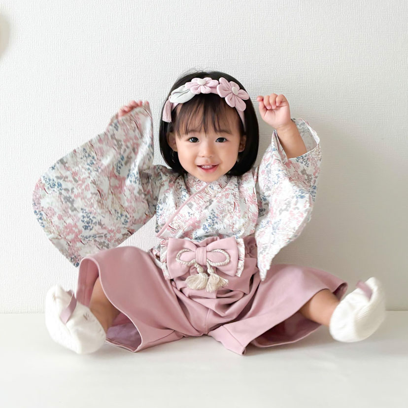 崩れにくい セパレート 袴セット/M（80-90）/ピンク ピンク M