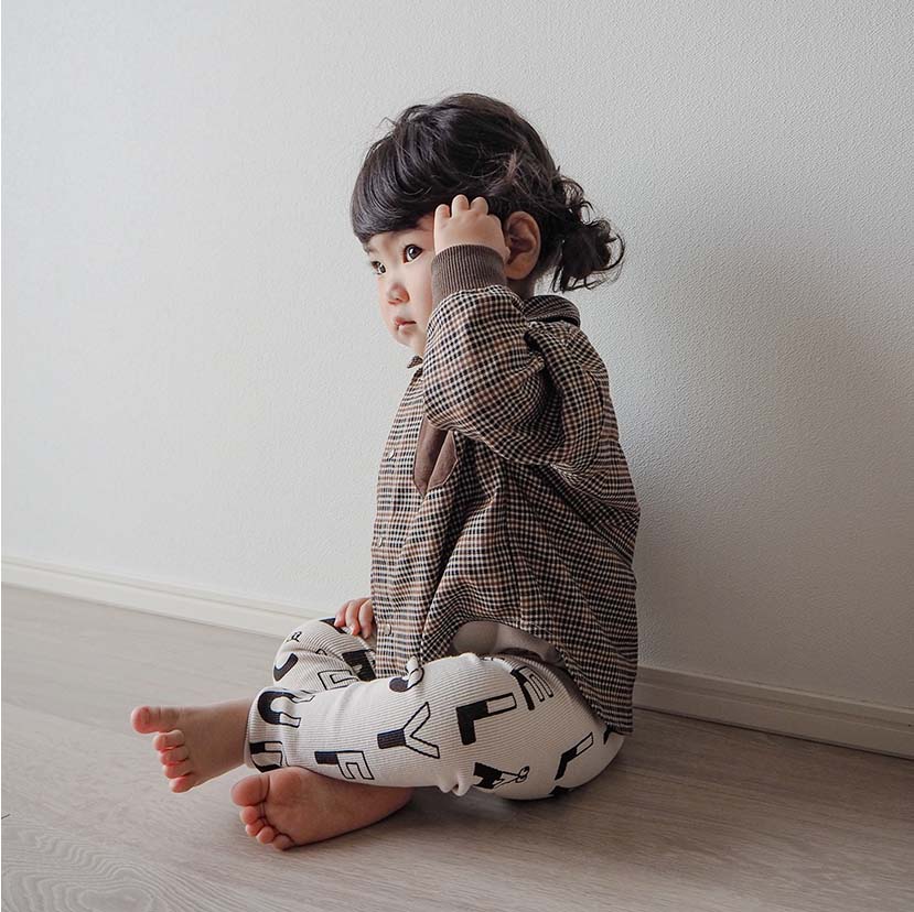 ロゴ柄レギンス/アイボリー(80cm アイボリー): ベビー服・子供服 
