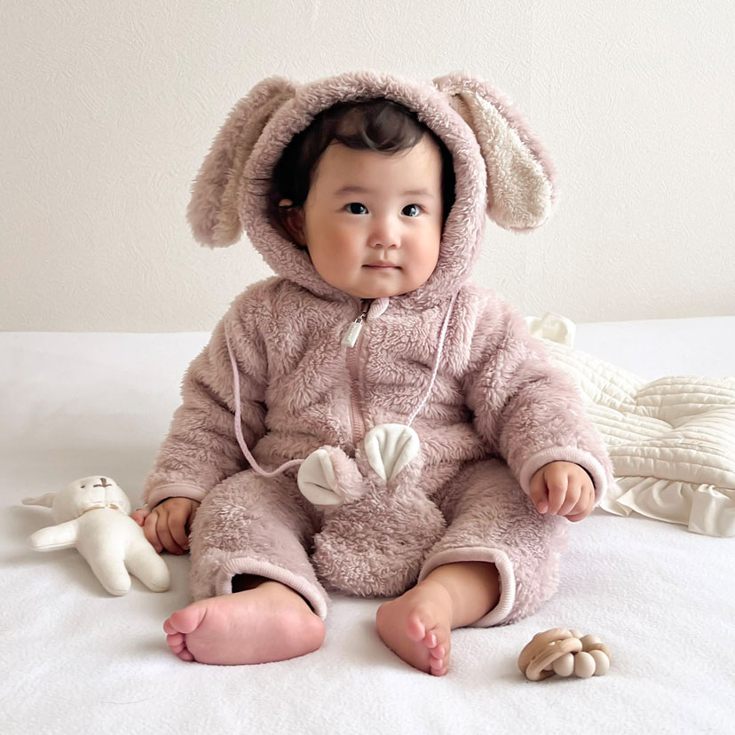BABY メアリーヌ ケープ ぬいぐるみ ケープ/80/モカベージュ/くま(80 モカベージュ/くま