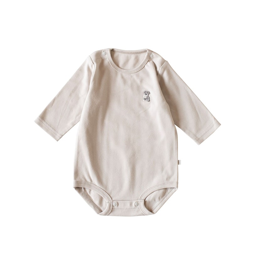 ワンポイント ボディスーツ/80/ライトグレー