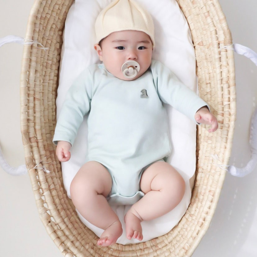 ワンポイント ボディスーツ/80/ミント