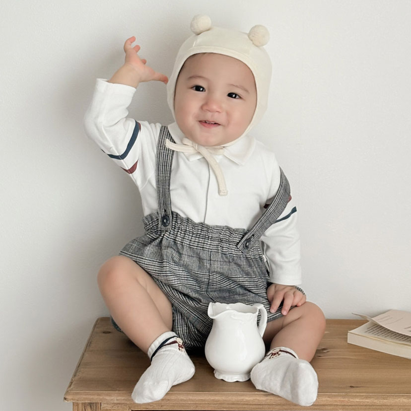 おめかし シャツ ボディスーツ/80/ホワイト