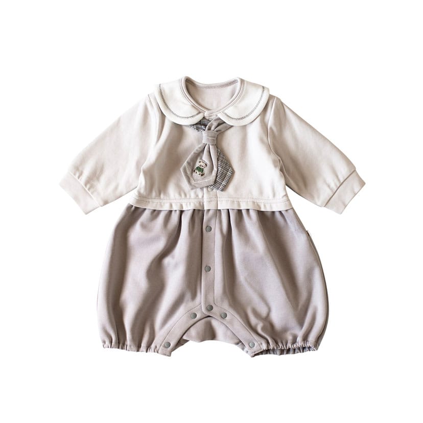 おめかし ロンパース （ロイヤルベア）/80/ライトグレー