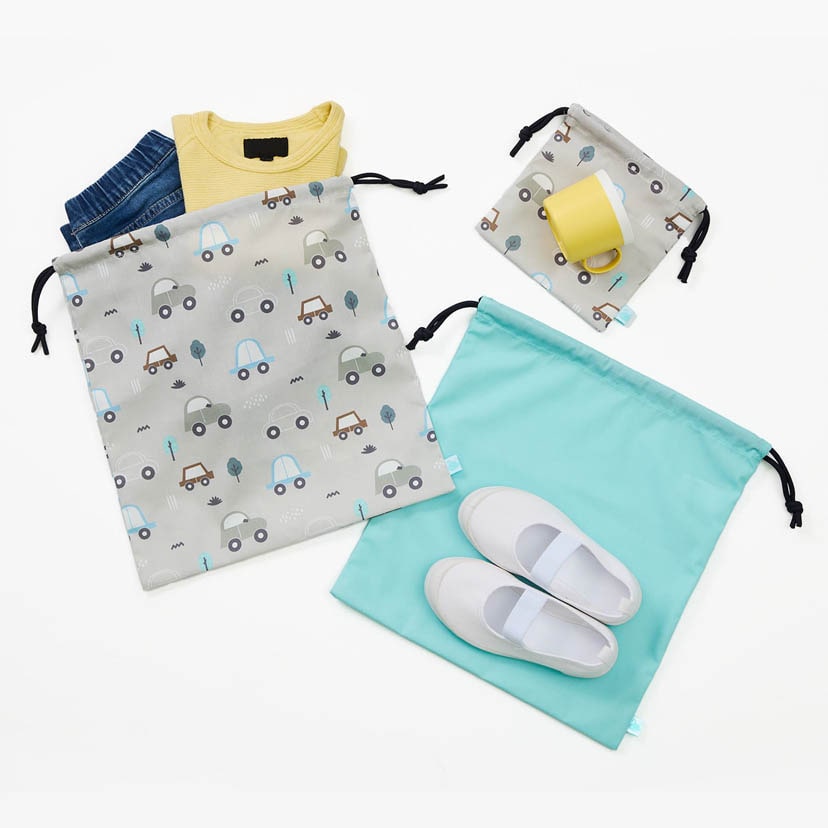 きんちゃく3枚セット/フラワーレース/ラベンダー フラワーレース／ラベンダー