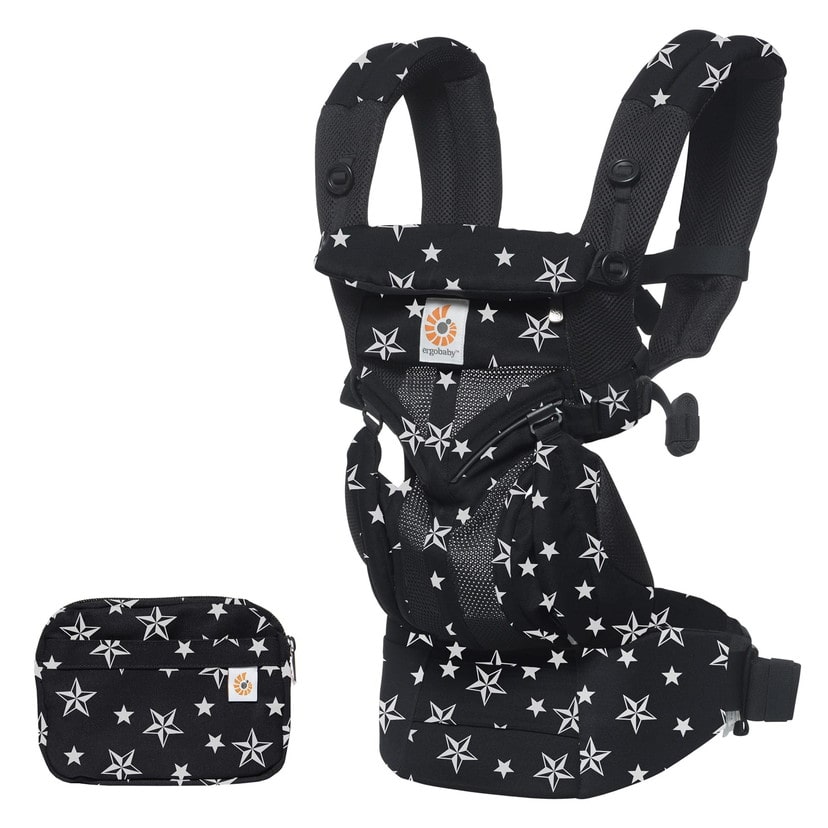 【試着のみ】エルゴ ergobaby OMNI 360 抱っこ紐　スター柄 OUTLET】エルゴベビー OMNI(オムニ) 360 クールエア/ブラックスター