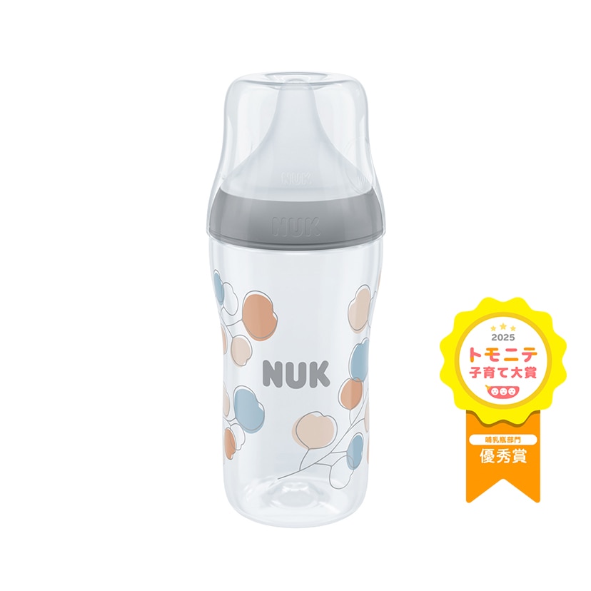 パーフェクトマッチほ乳びん（プラスチック製）/260ml/コットン/適温目盛り付き