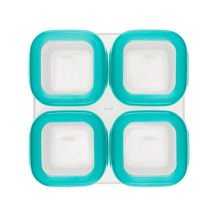 ベビーブロック フリーザーコンテナ/Ｍ/４個入り/ティール(Ｍ/４個入り): ミルク・お食事[DADWAY ダッドウェイオンラインストア]