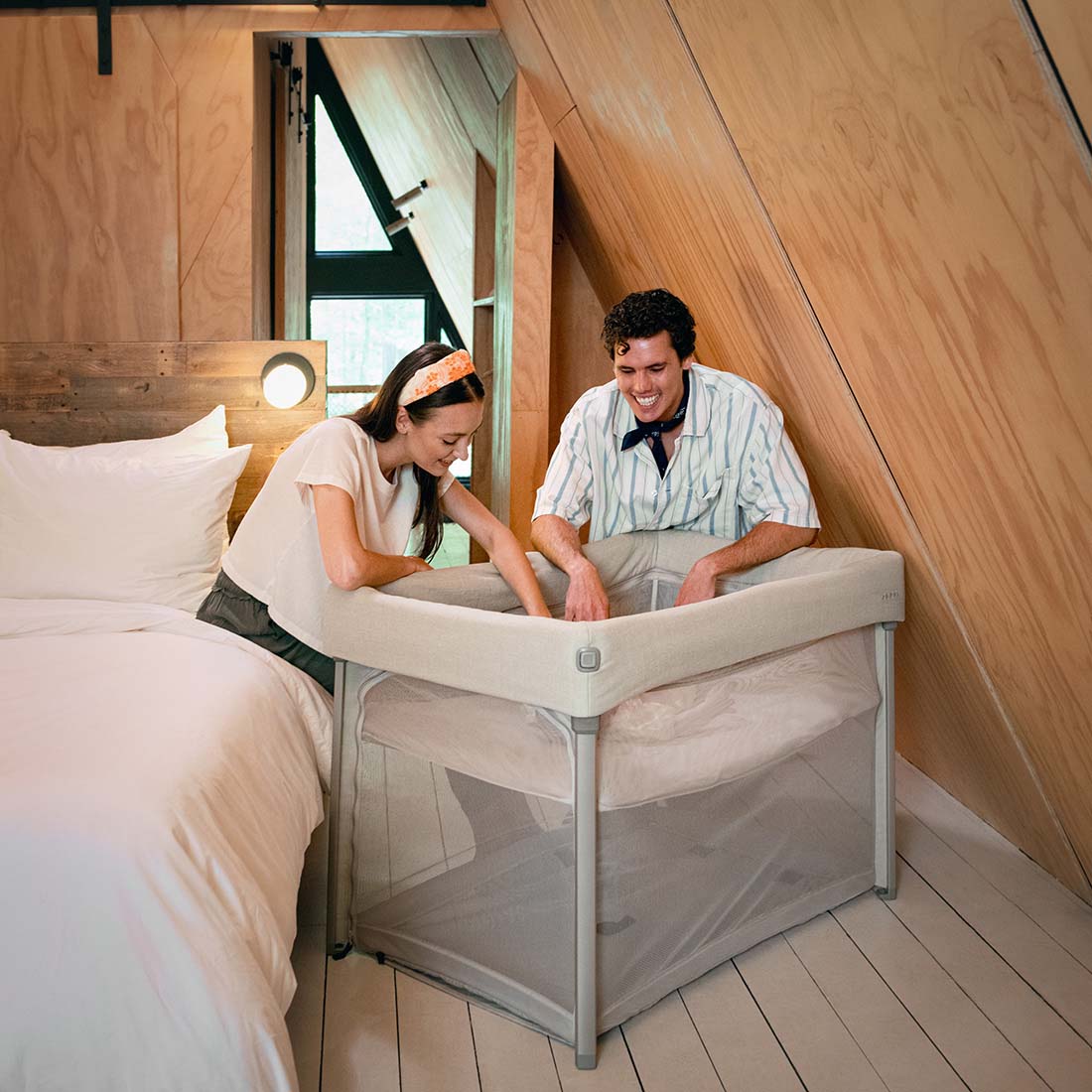 nuna ベビーベッド パール/ビスコッティ ビスコッティ